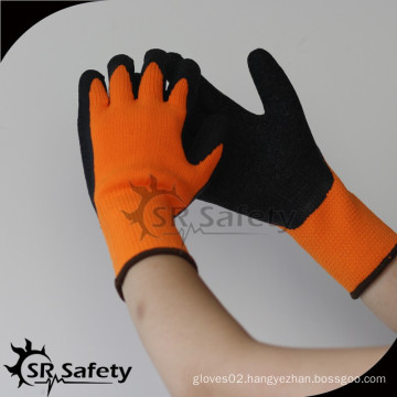 SRSAFETY fleece liner latex palm coated thermal winter work glove